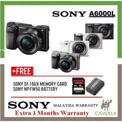 SONY Alpha α6000 E-mount Mirrorless Camera ( White / Graphite Gray / Silver / Black ) + 16-50mm Power Zoom Lens